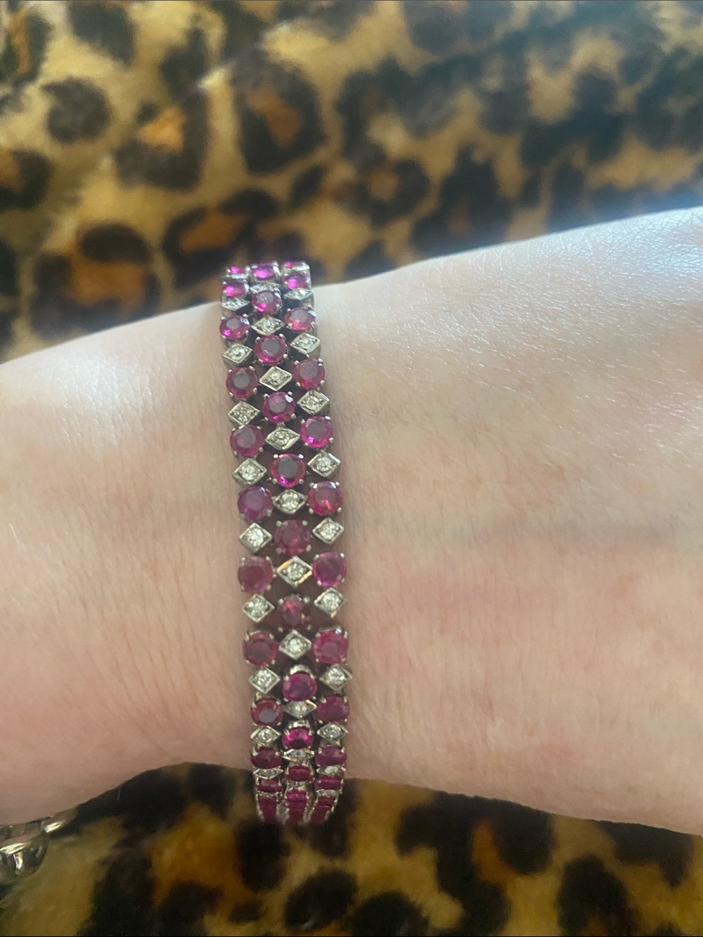 Sparkling Ruby and diamond Bracelet